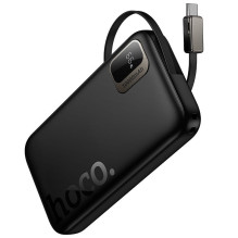 Išorinė baterija Hoco 10000 mAh QC PD 20W su ištraukiamu laidu USB C Q51, juoda