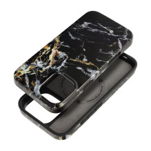 „iPhone 16 PLUS“ dėklas „Forcell F-Protect Mirage“, suderinamas su „Magsafe Military Drop-Test“ juodo marmuro korpusu. „iPhone 16 PLUS“ dėklas „Forcell F-Protect Mirage“, suderinamas su „Magsafe Military Drop-Test“ juodo marmuro korpusu.