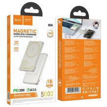 Powerbank compatible with MagSafe Hoco 5000 mAh QC PD 2A 20W Q26 orange