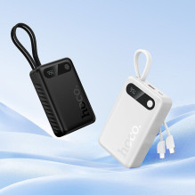 Powerbank Hoco 20000 mAh QC PD 2A 22,5W with built-in cables USB C + Lightning J171A white