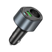 Automobilinis įkroviklis Hoco USB A + USB C + cigarečių degiklis PD QC3.0 3A 35W Z56 juodas