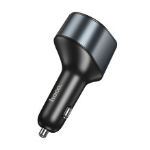 Automobilinis įkroviklis Hoco USB A + USB C + cigarečių degiklis PD QC3.0 3A 35W Z56 juodas