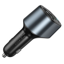 Car charger Hoco USB A + USB C + cigarette lighter PD QC3.0 3A 35W Z56 black