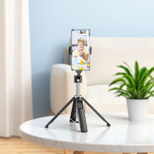 Selfie stick Hoco fourpod with wireless remote control K18 black