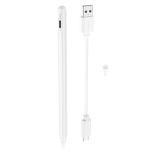 Talpinis rašiklis planšetiniam kompiuteriui Hoco 130 mAh GM109 baltas