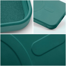 Case for Samsung A37 Silicone Mag Cover compatible with MagSafe green