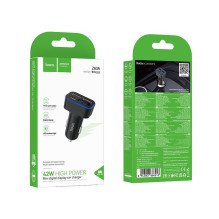 Automobilinis įkroviklis Hoco su LCD ekranu 2xUSB A + 1xUSB C PD QC3.0 42W Z63A juodas Automobilinis įkroviklis Hoco su LCD ekranu 2xUSB A + 1xUSB C PD QC3.0 42W Z63A juodas