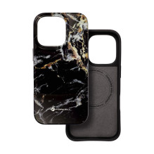 Case for iPhone 15 Forcell F-Protect Mirage compatible with Magsafe Military Drop-Test black marble Case for iPhone 15 Forcell F-Protect Mirage compatible with Magsafe Military Drop-Test black marble