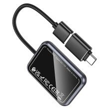 Belaidis „CarPlay“ adapteris „Hoco“ USB A / USB C HU1, juodas