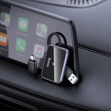 Belaidis „CarPlay“ adapteris „Hoco“ USB A / USB C HU1, juodas