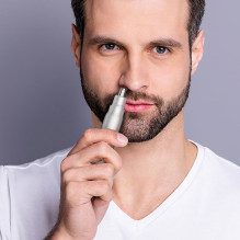 Nose hair trimmer Hoco with display HP33 metal gray