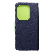 Flip case for Xiaomi Redmi NOTE 13 PRO 4G Fancy Book navy blue / lime Flip case for Xiaomi Redmi NOTE 13 PRO 4G Fancy Book navy blue / lime