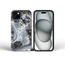 Case for iPhone 15 Forcell F-Protect Mirage compatible with Magsafe Military Drop-Test silver fog