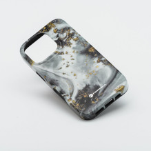 Case for iPhone 15 Forcell F-Protect Mirage compatible with Magsafe Military Drop-Test silver fog