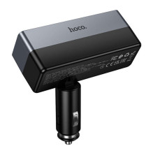 Automobilinis įkroviklis Hoco 1xUSB A + 1xUSB C+2x cigarečių degiklio prievadai PD QC3.0 max 240W / 24V Z65B juodas