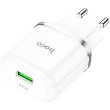 Phone charger Hoco USB A QC3.0 3A 18W N3 white