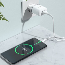 Telefono įkroviklis Hoco USB A QC3.0 3A 18W N3 baltas