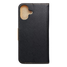 Flip case for iPhone 16 PLUS Fancy Book black / gold Flip case for iPhone 16 PLUS Fancy Book black / gold