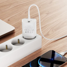 Phone charger Hoco USB C PD 20W N14 white Phone charger Hoco USB C PD 20W N14 white