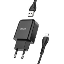 Telefono įkroviklis Hoco USB A 2A 10W + laidas USB A į Lightning N2 juodas Telefono įkroviklis Hoco USB A 2A 10W + laidas USB A į Lightning N2 juodas