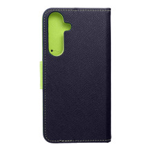 Flip case for Samsung S25 PLUS Fancy Book navy blue / lime Flip case for Samsung S25 PLUS Fancy Book navy blue / lime