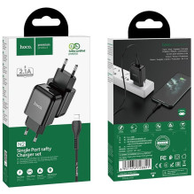 Phone charger Hoco USB A 2A 10W + cable USB A to Lightning N2 black