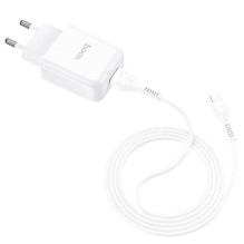 Phone charger Hoco USB A 2A 10W + cable USB A to Lightning N2 white