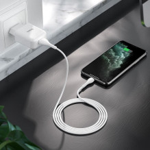 Telefono įkroviklis Hoco USB A 2A 10W + laidas USB A į Lightning N2 baltas Telefono įkroviklis Hoco USB A 2A 10W + laidas USB A į Lightning N2 baltas