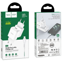 Phone charger Hoco USB A 2A 10W + cable USB A to Lightning N2 white