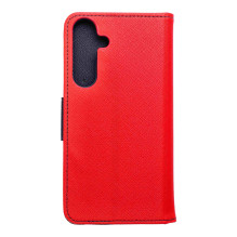 Atverčiamas dėklas, skirtas „Samsung S25 PLUS Fancy Book“, raudonas / tamsiai mėlynas Atverčiamas dėklas, skirtas „Samsung S25 PLUS Fancy Book“, raudonas / tamsiai mėlynas