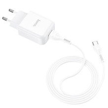 Phone charger Hoco USB A 2A 10W + cable USB A to USB C N2 white