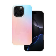 „iPhone 15 PRO Forcell F-Protect Mirage“ dėklas, suderinamas su „Magsafe Military Drop-Test“, rausvai mėlynas „iPhone 15 PRO Forcell F-Protect Mirage“ dėklas, suderinamas su „Magsafe Military Drop-Test“, rausvai mėlynas
