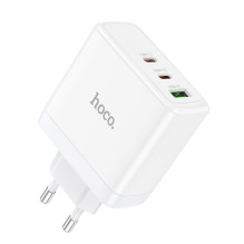 Telefono įkroviklis Hoco 2 x USB C + USB A GaN QC PD 65W N30 baltas