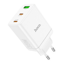 Telefono įkroviklis Hoco 2 x USB C + USB A QC3.0 PD 3A 35W N33 baltas