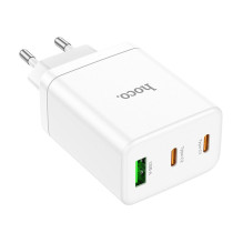 Phone charger Hoco 2 x USB C + USB A QC3.0 PD 3A 35W N33 white