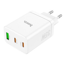 Telefono įkroviklis Hoco 2 x USB C + USB A QC3.0 PD 3A 35W N33 baltas