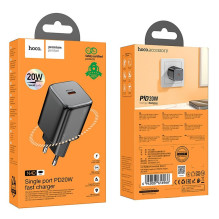 Phone charger Hoco USB C QC PD 20W N40 black