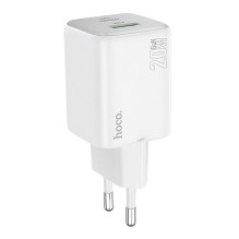 Phone charger Hoco USB A + USB C QC3.0 PD 3A 20W N41 white