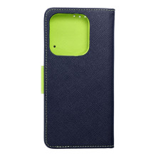 Flip case for Xiaomi Redmi NOTE 14 5G Fancy Book navy blue / lime
