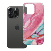 „iPhone 15 PRO MAX“ dėklas „Forcell F-Protect Mirage“, suderinamas su „Magsafe Military Drop-Test“, rožinis marmuras „iPhone 15 PRO MAX“ dėklas „Forcell F-Protect Mirage“, suderinamas su „Magsafe Military Drop-Test“, rožinis marmuras