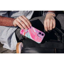 Case for iPhone 15 PRO MAX Forcell F-Protect Mirage compatible with Magsafe Military Drop-Test pink marble