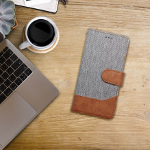 Flip case for Samsung S25 Edge Jeans Book gray