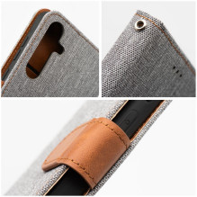 Flip case for Samsung S25 Edge Jeans Book gray