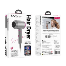 Hair dryer Hoco foldable HP13 Plus rose red