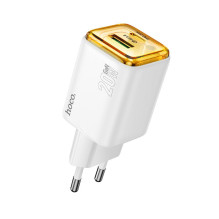 Telefono įkroviklis Hoco USB A + USB C QC3.0 PD 3A 20W N52 baltas