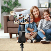 HOCO mobiliojo telefono laikiklis 360 laipsnių su automatiniu veido atpažinimu K26 juodas