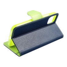 Flip case for Samsung A37 Fancy Book navy blue / lime Flip case for Samsung A37 Fancy Book navy blue / lime