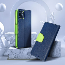 Flip case for Samsung A37 Fancy Book navy blue / lime Flip case for Samsung A37 Fancy Book navy blue / lime