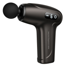 Elektrinis mini tylus masažuoklis GUN Hoco HP51, metalo pilkos spalvos