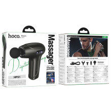 Electric mini silent massager GUN Hoco HP51 metal gray